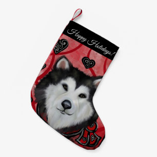 Alaskan Malamute Small Christmas Stocking