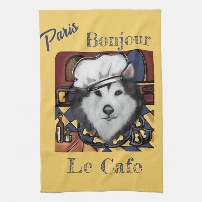 Alaskan Malamute       Tea Towel (Vertical)