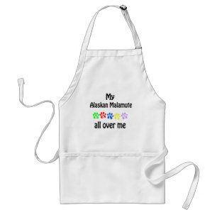Alaskan Malamute Walks Design Standard Apron