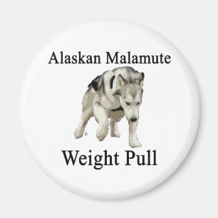 Alaskan Malamute Weight Pull Magnet