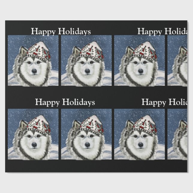 Alaskan Malamute   Wrapping Paper (Flat)