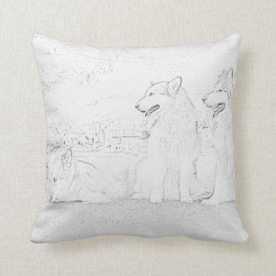 Alaskan Malamutes Cushion