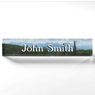 Alaskan Mountain Range Panoramic Photography Nameplate