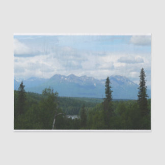 Alaskan Mountain Range Panoramic Photography Tissue Paper