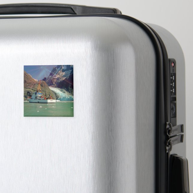 Alaskan Mountain View with Boat Magnet (In Situ (Luggage))