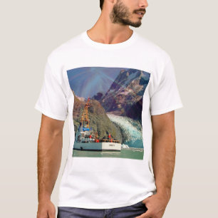 Alaskan Mountain View with Boat T-Shirt