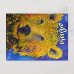 Alaskan Peek-a-Bear Postcard