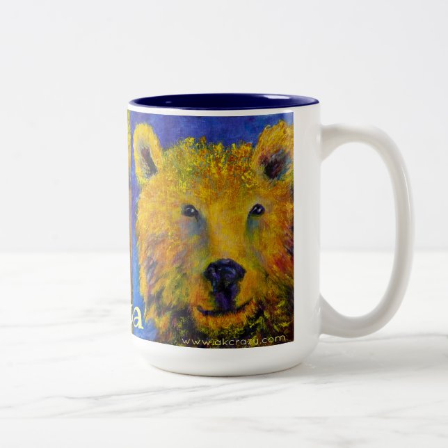 Alaskan PeekaBear 15oz Coffee Mug (Right)