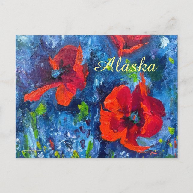 Alaskan Poppies Postcard (Front)