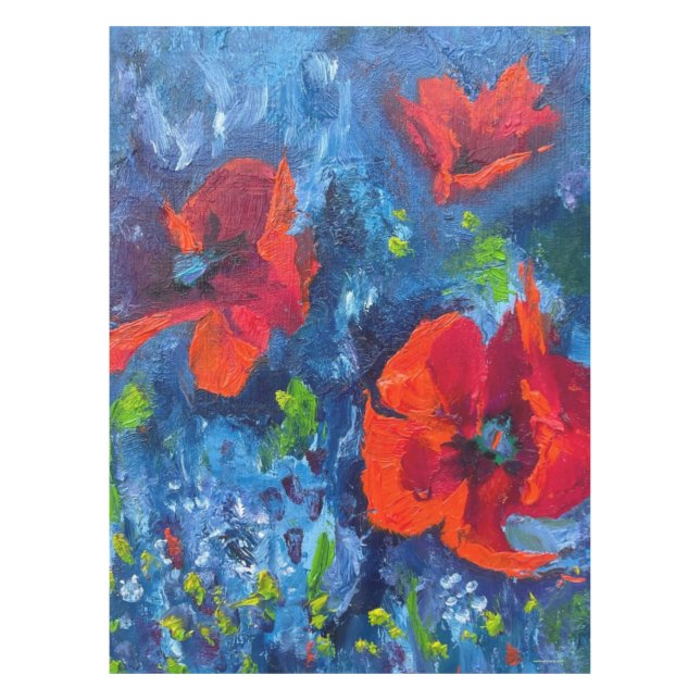 Alaskan Poppies Tablecloth (Front)