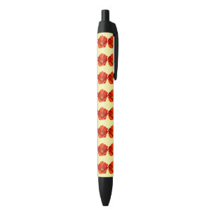 Alaskan Red Poppy Black Ink Pen