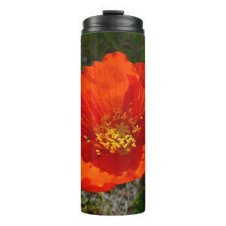 Alaskan Red Poppy Colorful Flower Thermal Tumbler