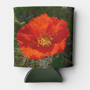 Alaskan Red Poppy Colourful Flower Can Cooler