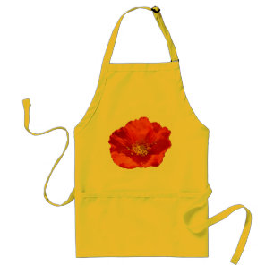 Alaskan Red Poppy Colourful Flower Standard Apron