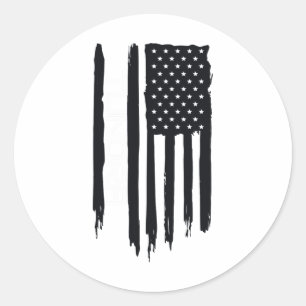 Alaskan Rugged Tundra American Flag Usa Classic Round Sticker