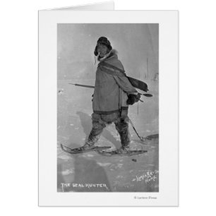 Alaskan Seal Hunter with Snowshoes Photograph