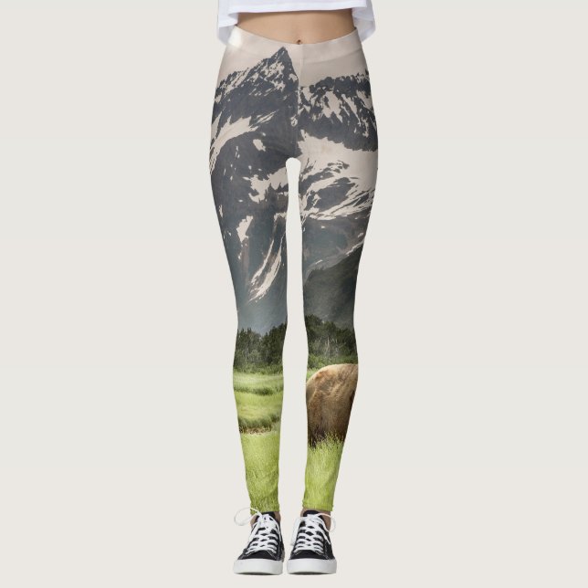 Alaskan shores, grizzly bear leggings (Front)