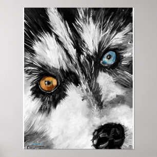 Alaskan Sled Dog "Lets Run" Print