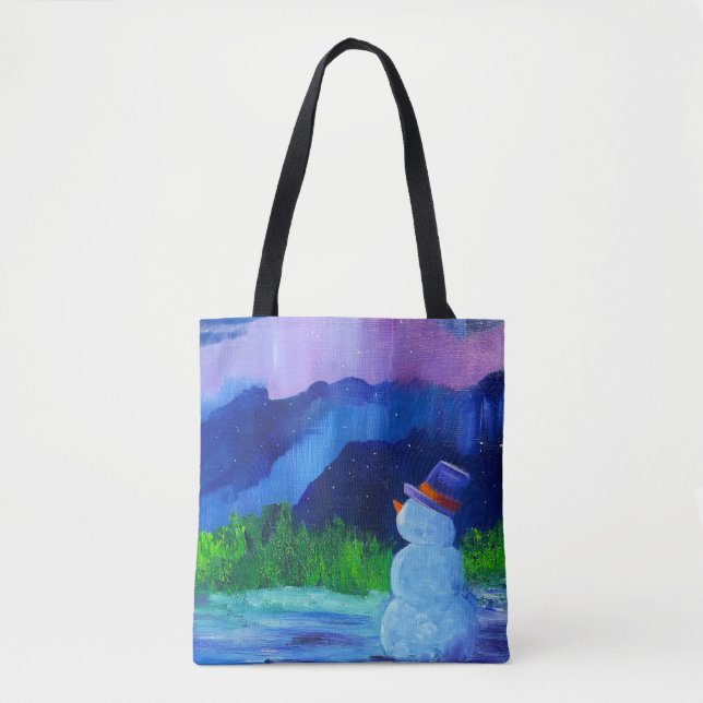 Alaskan Snowman Tote Bags (Front)