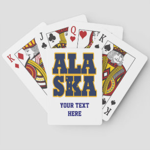 Alaskan State flag text Playing Cards