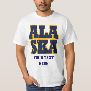 Alaskan State flag text T-Shirt