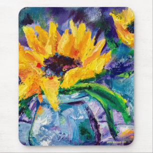 Alaskan Sunflower Blues Mouse Pad