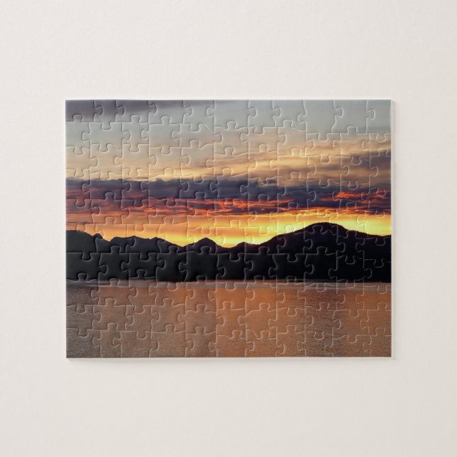 Alaskan Sunset I Beautiful Alaska Photography Jigsaw Puzzle (Horizontal)