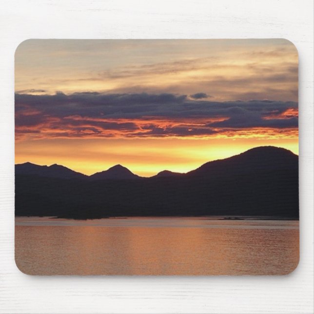 Alaskan Sunset I Beautiful Alaska Photography Mouse Pad (Front)