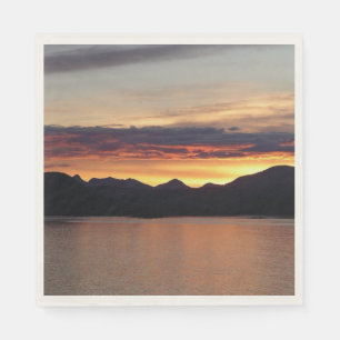 Alaskan Sunset I Beautiful Alaska Photography Napkin