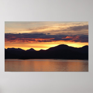 Alaskan Sunset I Beautiful Alaska Photography Poster