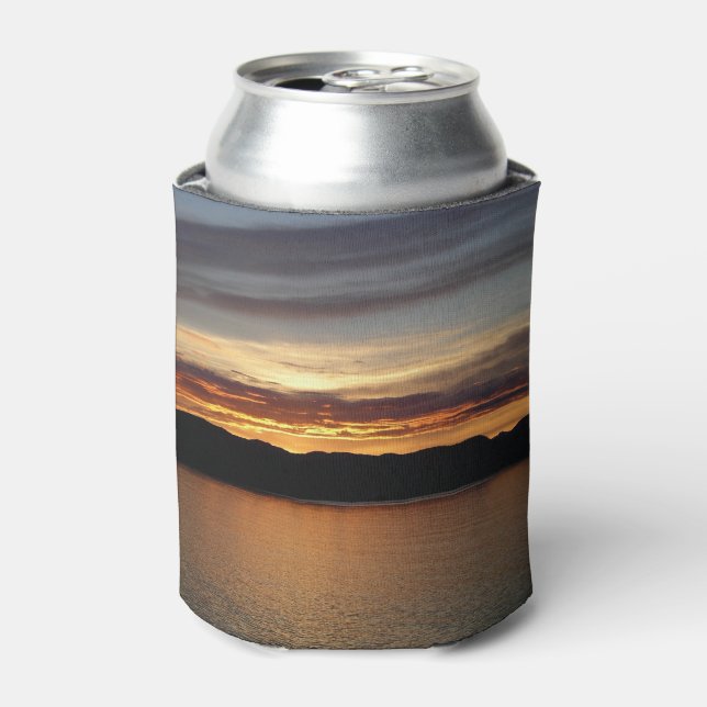 Alaskan Sunset II Beautiful Alaska Photography Can Cooler (Can Front)