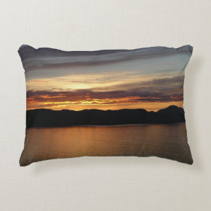 Alaskan Sunset II Beautiful Alaska Photography Decorative Cushion
