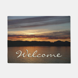 Alaskan Sunset II Beautiful Alaska Photography Doormat