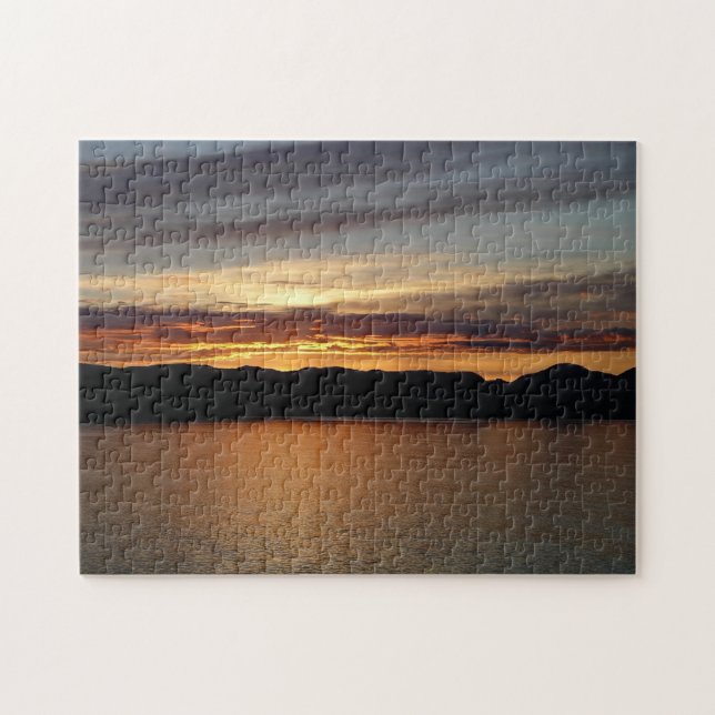 Alaskan Sunset II Beautiful Alaska Photography Jigsaw Puzzle (Horizontal)