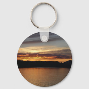 Alaskan Sunset II Beautiful Alaska Photography Key Ring