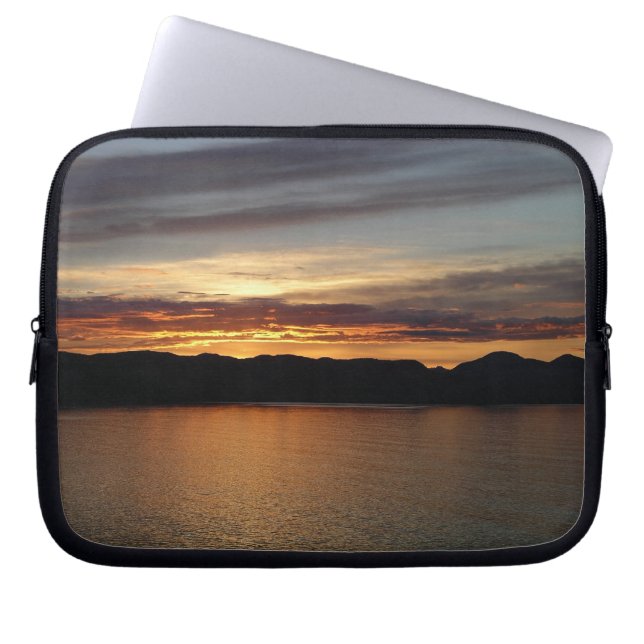 Alaskan Sunset II Beautiful Alaska Photography Laptop Sleeve (Front)