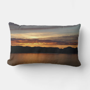 Alaskan Sunset II Beautiful Alaska Photography Lumbar Cushion