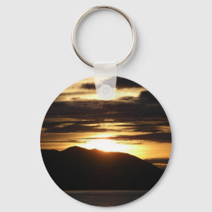 Alaskan Sunset III Beautiful Alaska Photography Key Ring