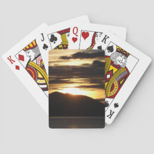 Alaskan Sunset III Beautiful Alaska Photography Playing Cards