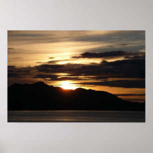 Alaskan Sunset III Beautiful Alaska Photography Poster