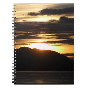 Alaskan Sunset III Beautiful Alaska Photography Spiral Notebook
