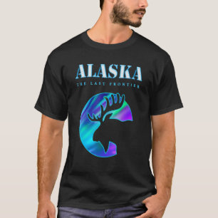Alaskan The Last Frontier Moose With Aurora Northe T-Shirt