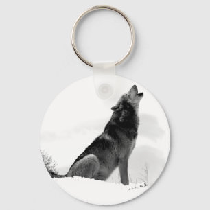 Alaskan Timber Wolf Keychain