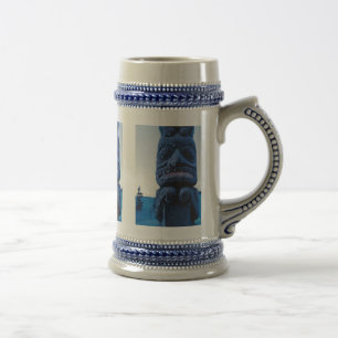 Alaskan Totem Pole Winter Scene Fancy Krog Beer Stein
