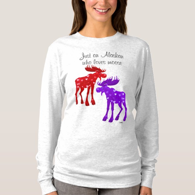 Alaskan Who Loves Moose II - Long Sleeve T-shirt (Front)
