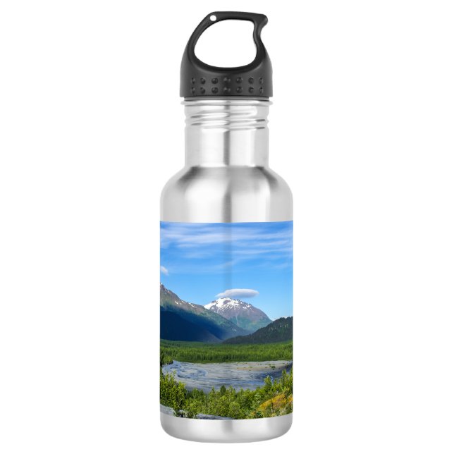 Alaska's Exit Glacier Valley Stainless Steel Water 532 Ml Water Bottle (Front)