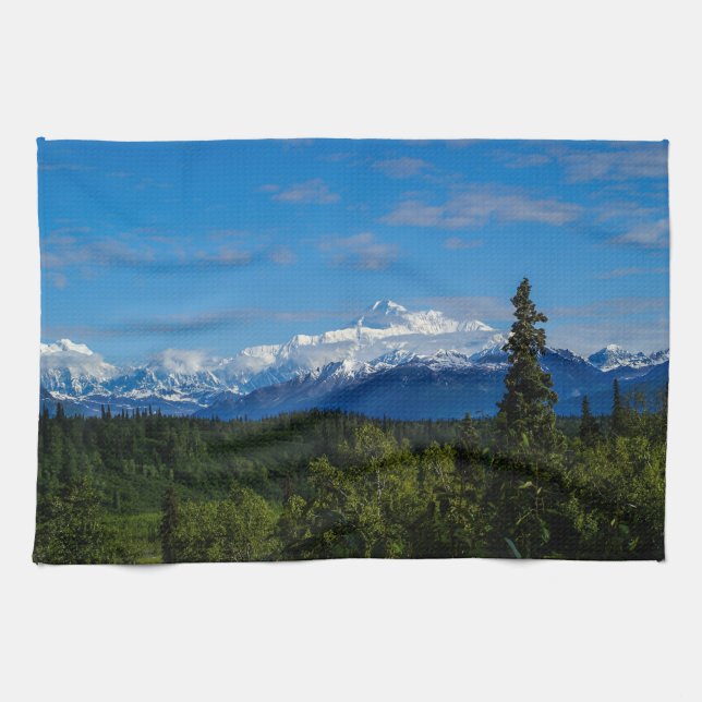 Alaska's Mt. McKinley Tea Towel (Horizontal)