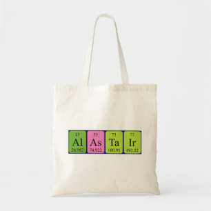 Alastair periodic table name tote bag