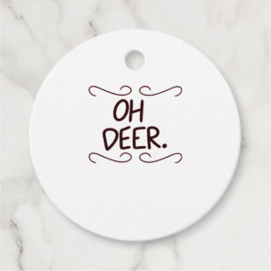 Alastor Oh Deer Creative Art Design Favour Tags