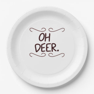 Alastor Oh Deer Creative Art Design  Paper Plate